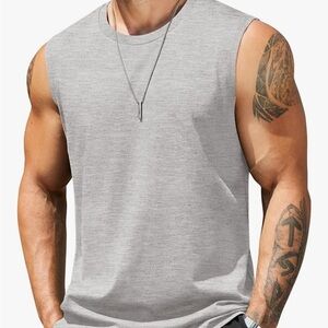 Men's Stylish Gray Sleeveless Shirt (T13)